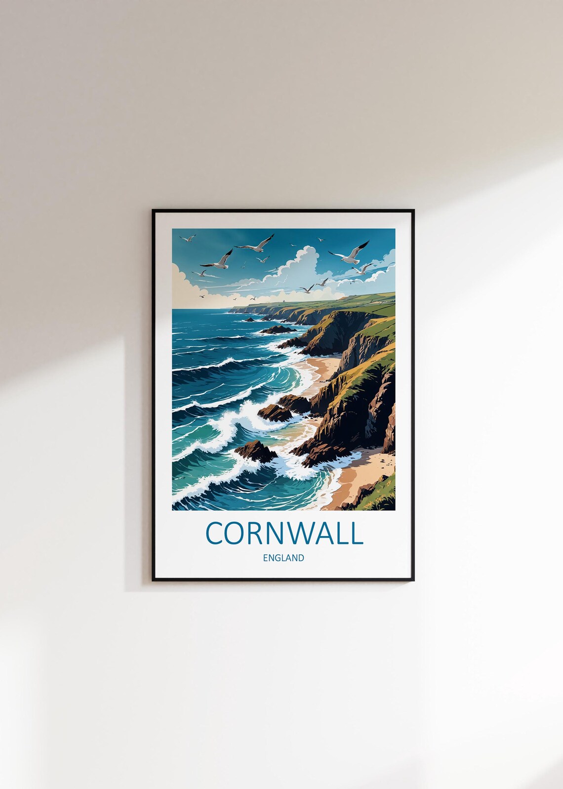 Cornwall Travel Poster, Travel Wall Art Print - Image 3