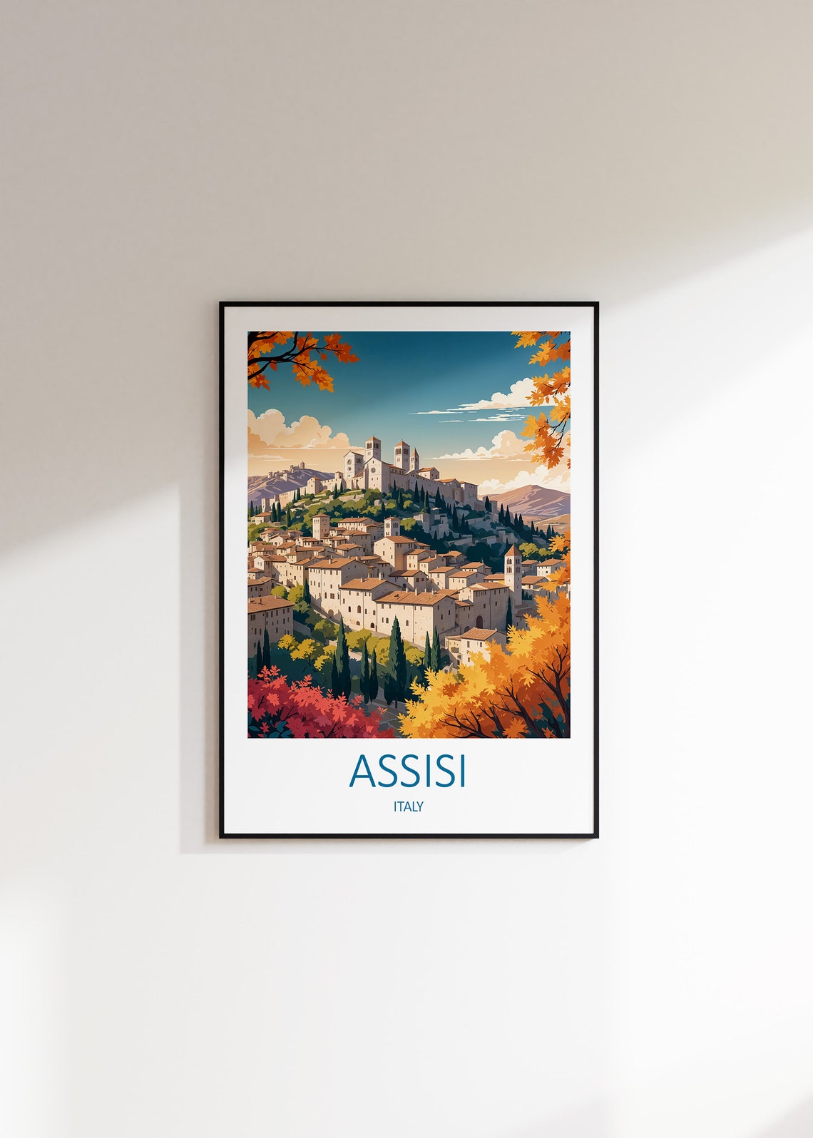 Assisi Italy Print Assisi Travel Print Italy Poster Italian Prints Travel Gift Italian Wall Art Prints Assisi Poster Perugia Italy - Image 2