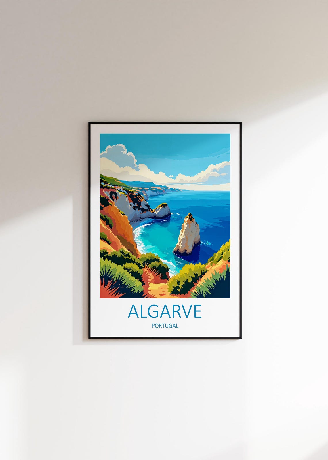 Algarve Travel Print Algarve Portugal Art Travel Gift Algarve Illustration Birthday Present Portugal Poster Algarve Coast Art - Image 2