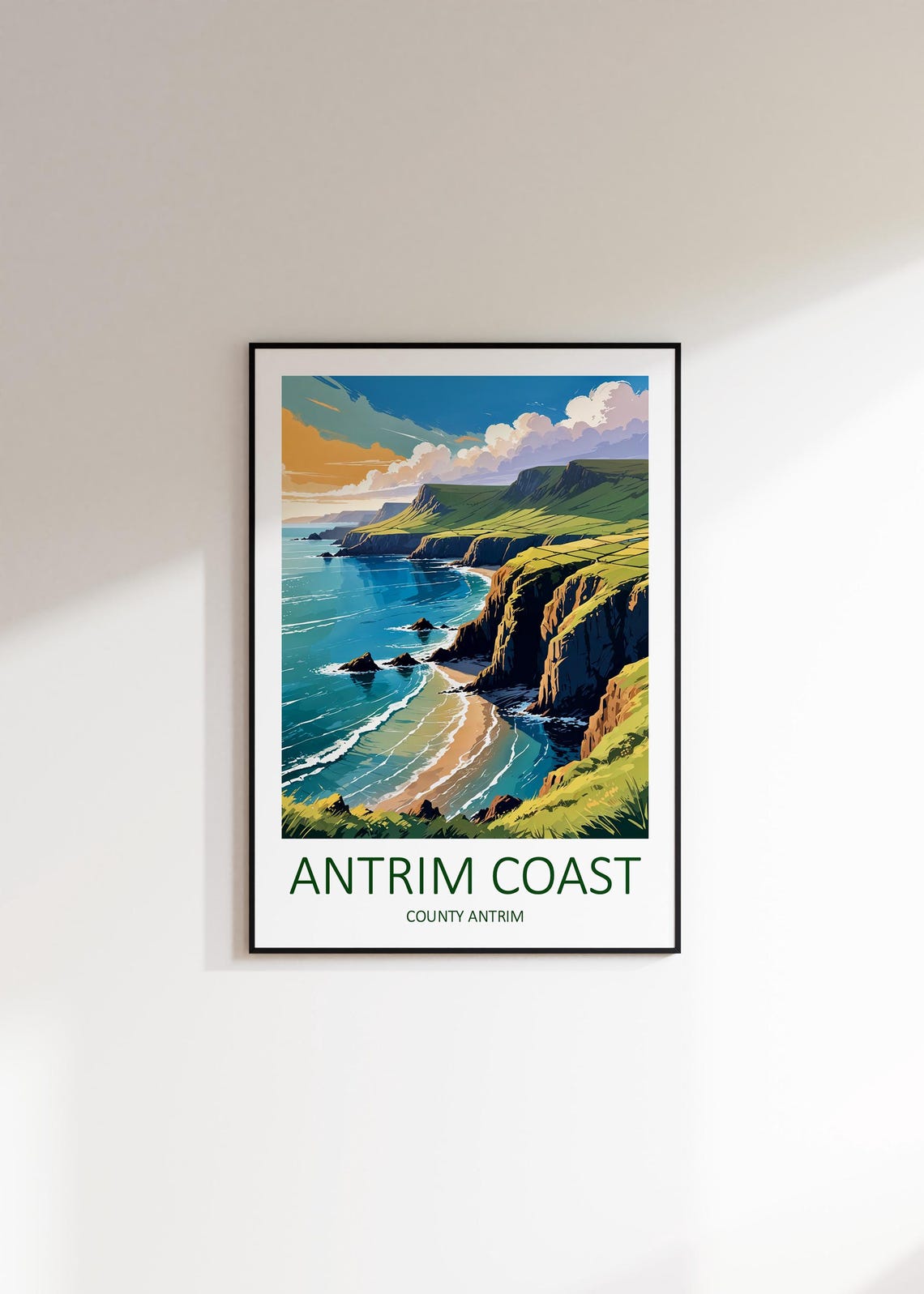 Antrim Travel Print Wall Art Ireland Home Decor County Antrim Poster Northern Ireland Travel Gift Art Lover Irish Prints Coastal Landscape - Image 2