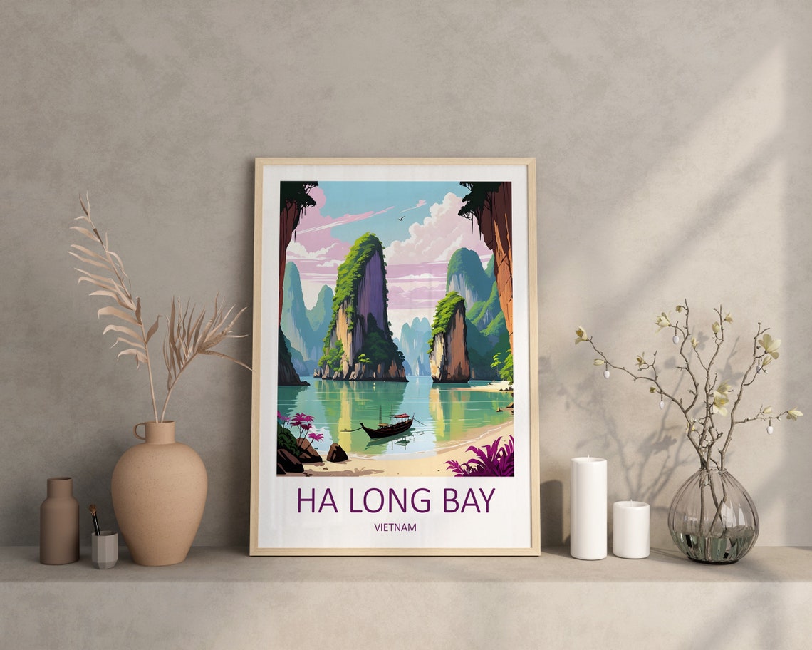 Ha Long Bay Print Ha Long Bay Poster Vietnam Travel Print Vietnam Poster Ha Long Bay Vietnam Travel Gift Vietnam Wall Art Ha Long Bay - Image 3