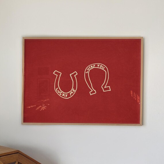 Western Horseshoe Lucky Me You Art Print