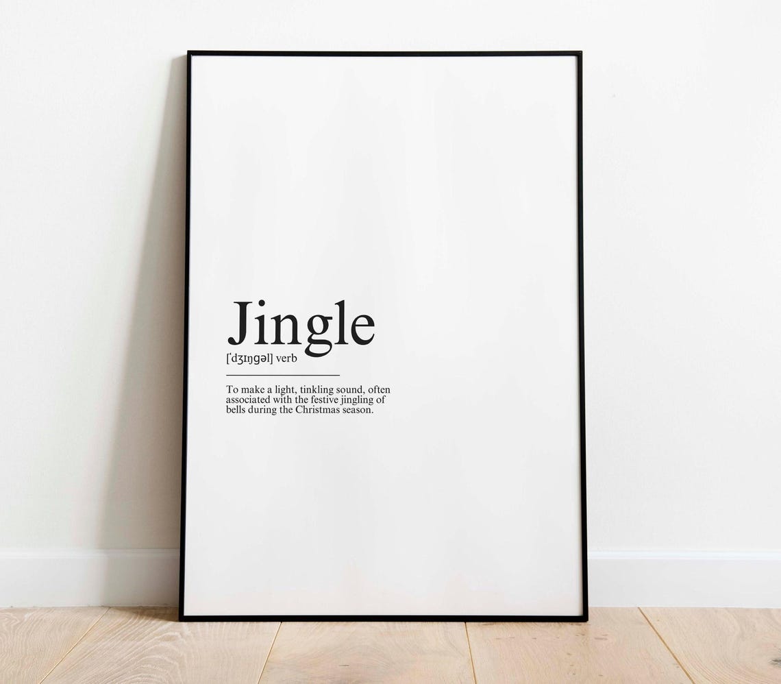 Jingle Dictionary Definition Festive Holiday Christmas Poster