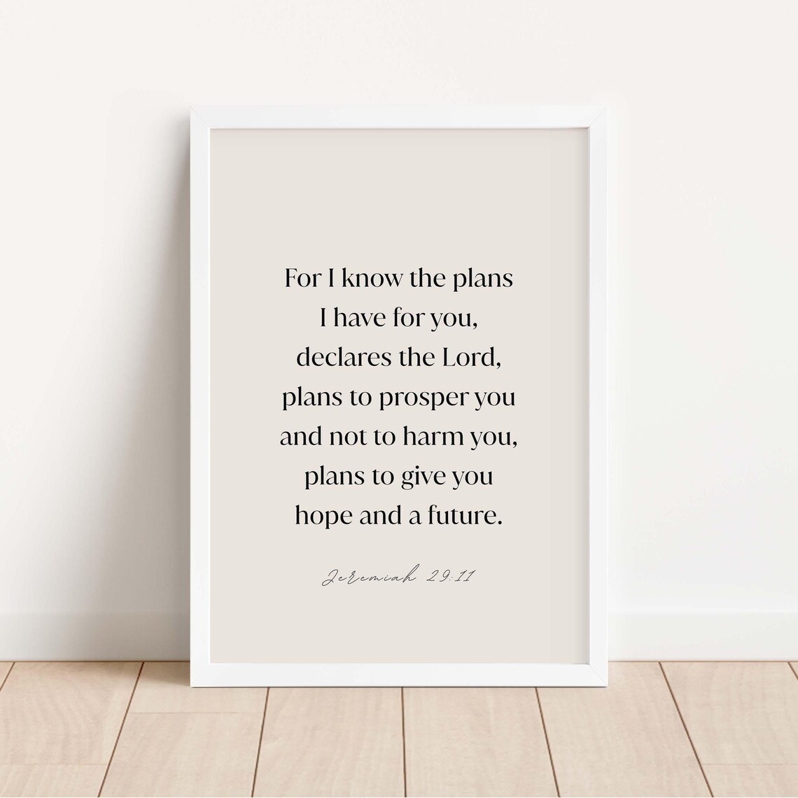 Jeremiah 2911 Bible Verse Wall Art Print