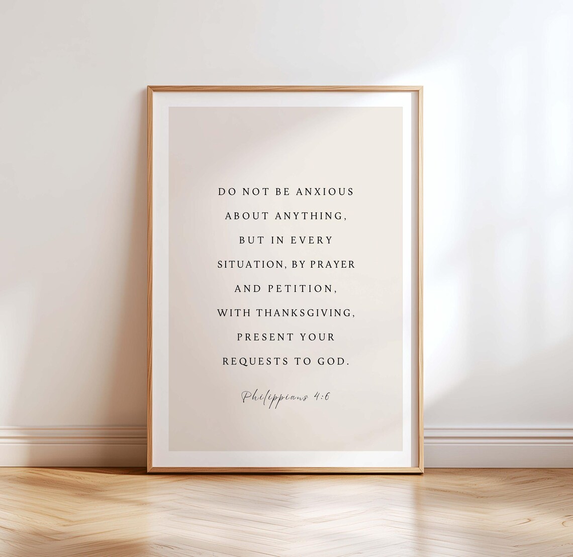 Philippians 46 Niv Do Not Be Anxious About Anything Christian Wall Art Bible Verse Print Scripture