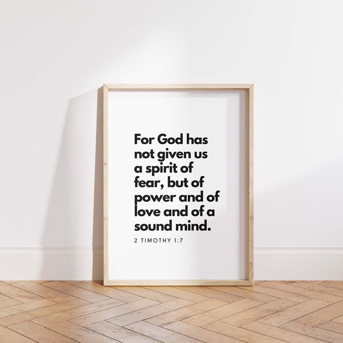 2 Timothy 1:7 Nkjv Bible Verse, Minimalist Poster