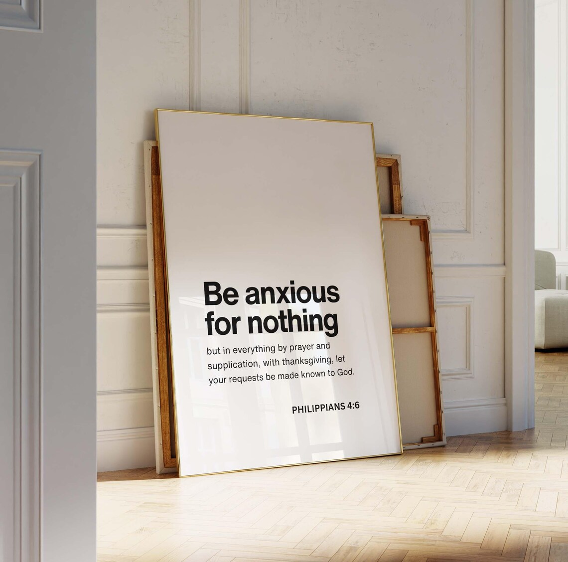 Philippians 46 Nkjv Be Anxious For Nothing Christian Wall Art Print Scripture