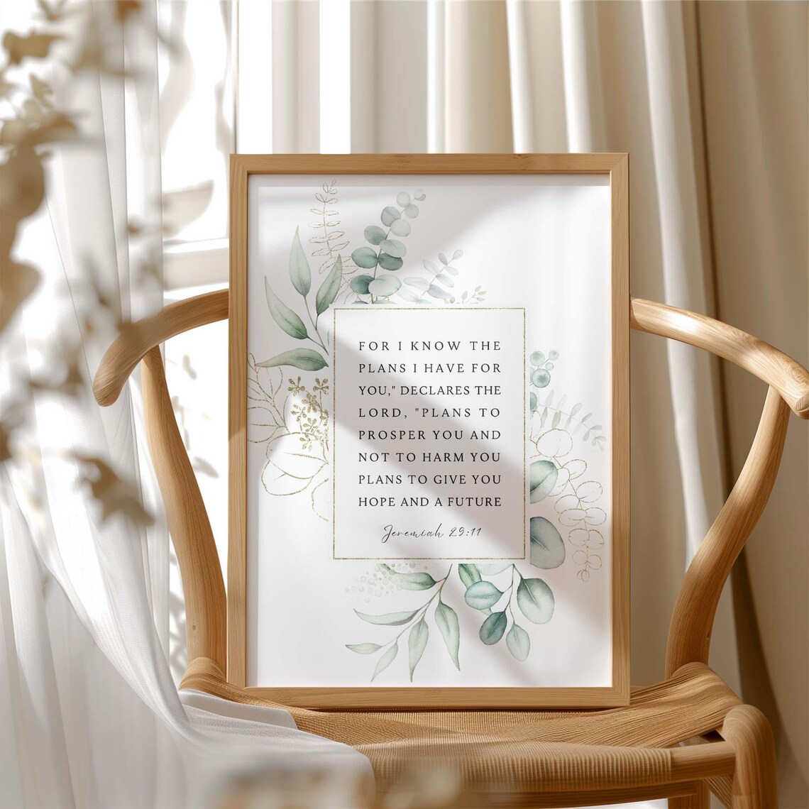 Jeremiah 2911 Niv Plans To Prosper You Hope And A Future Bible Verse Wall Art Christian Scripture