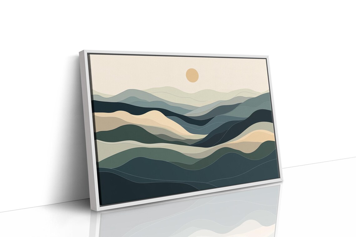 Minimalist Abstract Mountain Art Print, Modern Nature - Image 4