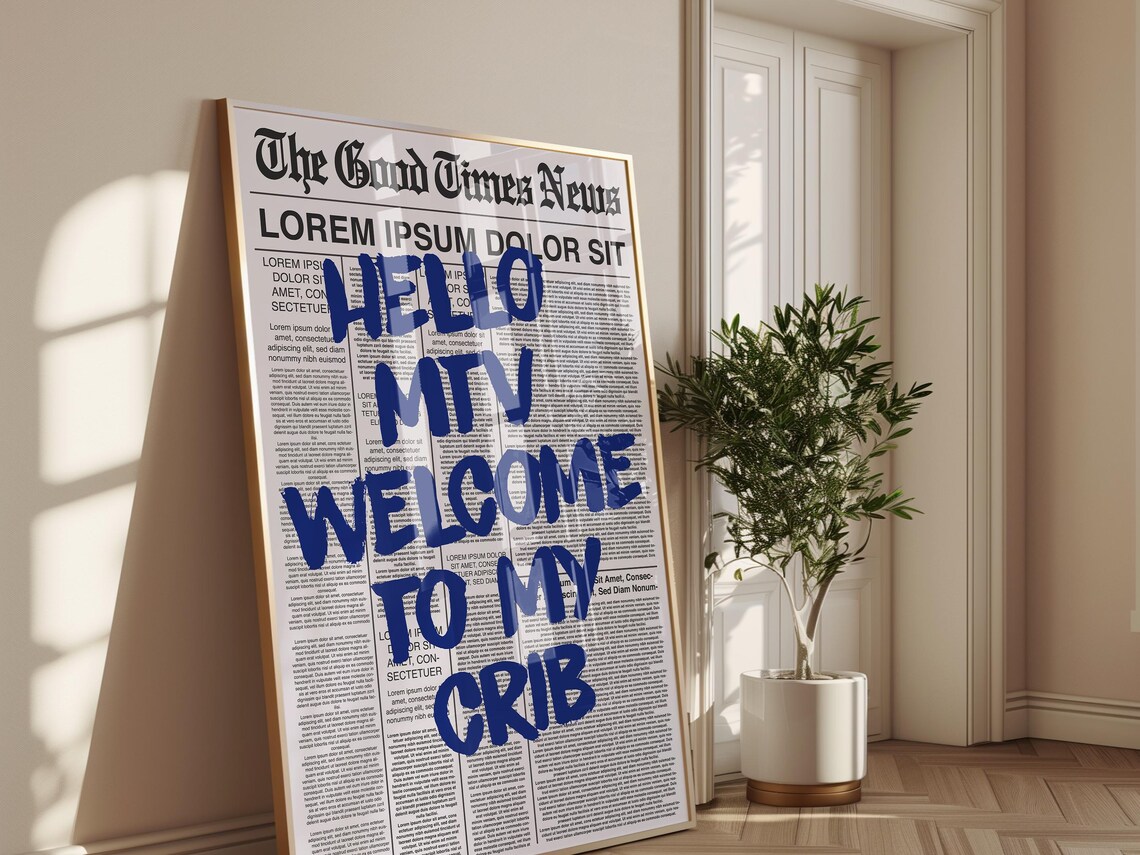 Welcome To My Crib Wall Art Boho Minimalist Prints Modern Art Bohominimalistdecor Funny Art - Image 4