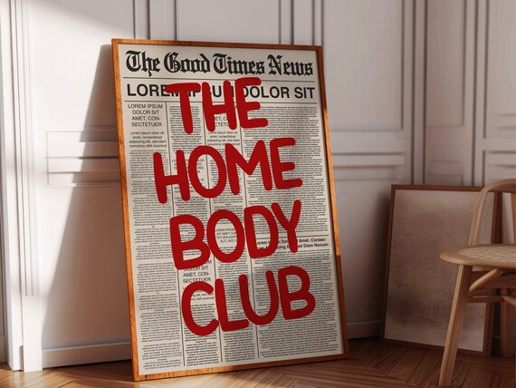 Homebody Club Wall Art Boho Minimalist Prints Modern Art Bohominimalistdecor Funny Art