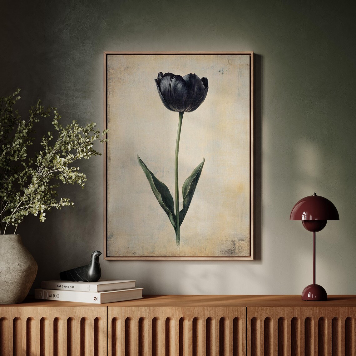 Minimalist Black Tulip, Elegant Botanical Print - Image 5