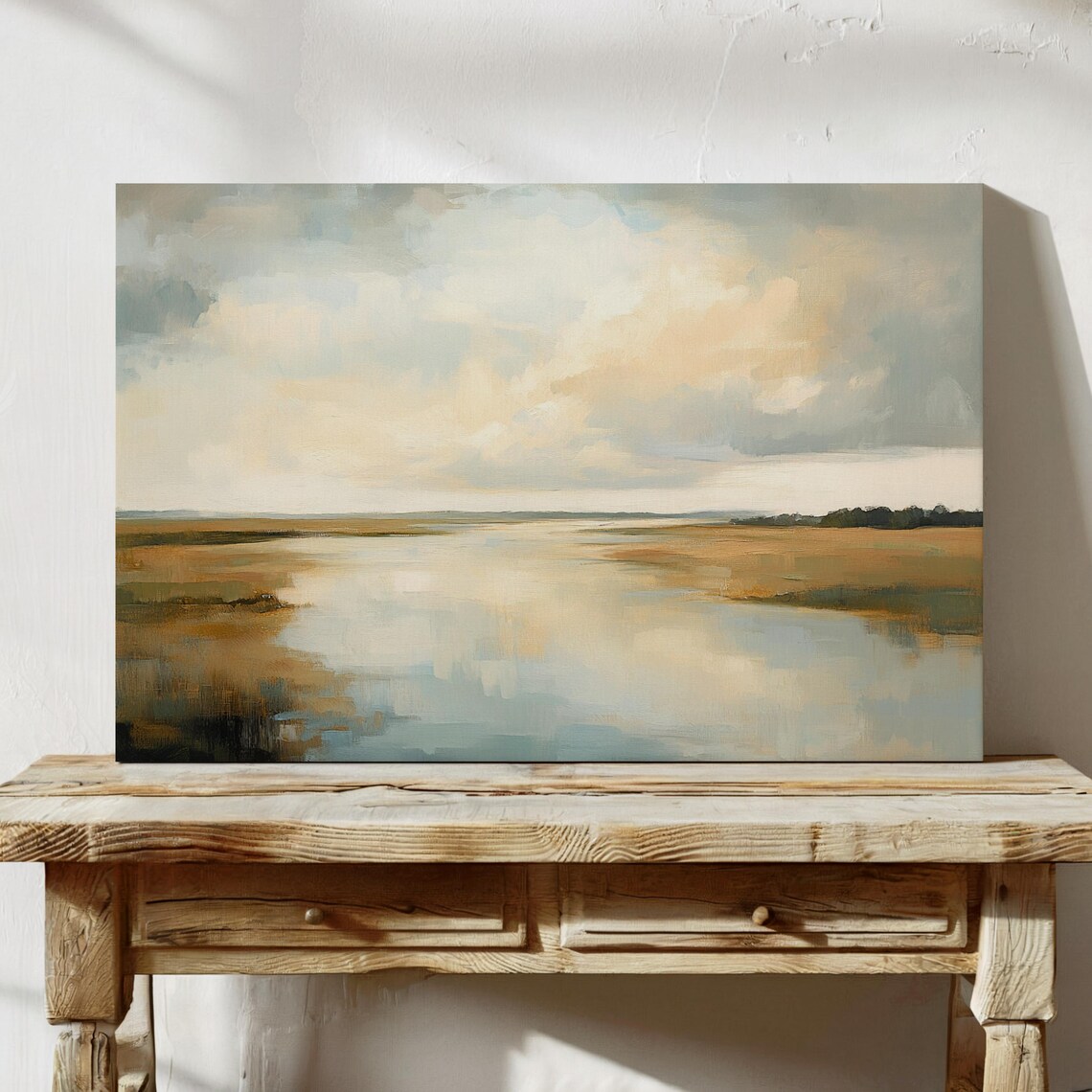 Marshland Landscape, Minimalist Coastal Wall Decor - Image 4