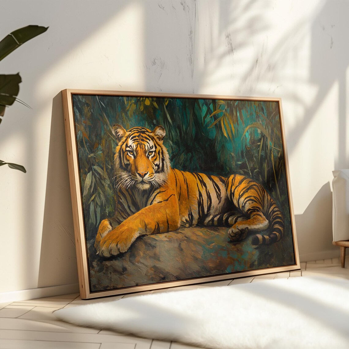 Majestic Tiger Jungle Art Print, Bold Wildlife Decor - Image 4