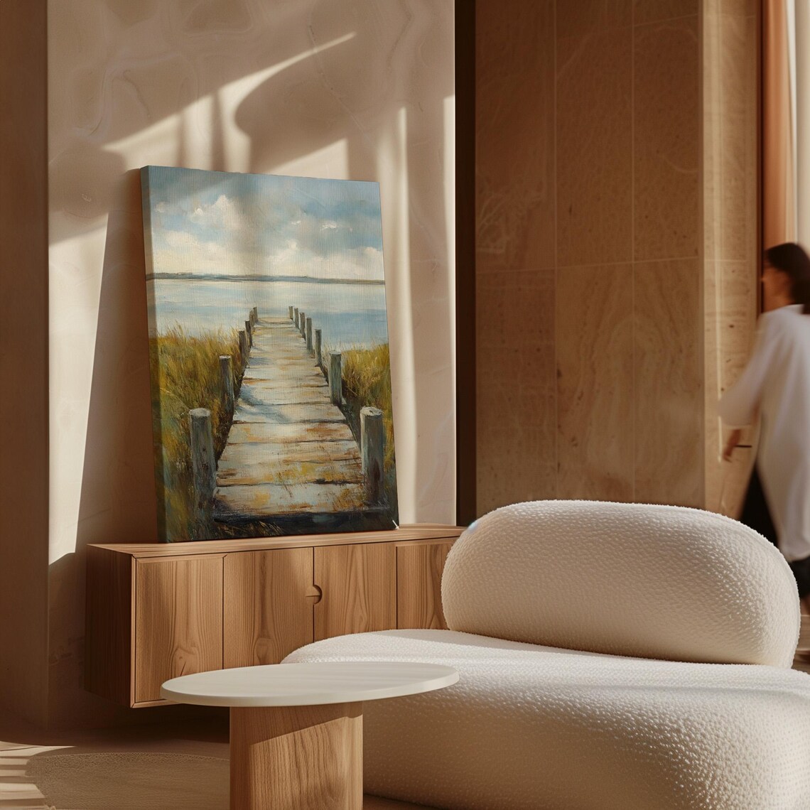 Tranquil Boardwalk Over Calm Waters A Serene Escape Into Natures Beauty Under A Peaceful Sky - Image 4