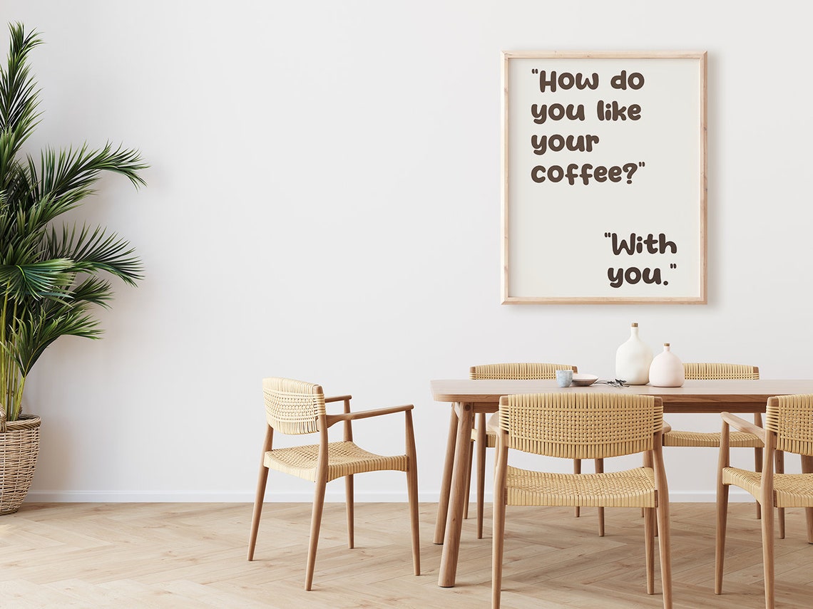 Coffee Bar Wall Art Boho Minimalist Prints Modern Art Bohominimalistdecor Trendy Coffee Art File - Image 2