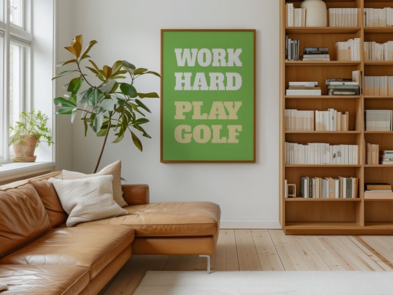 Retro Golf Wall Art Boho Minimalist Prints Modern Art Bohominimalistdecor Retro Art Physical Poster Print Shipped To You