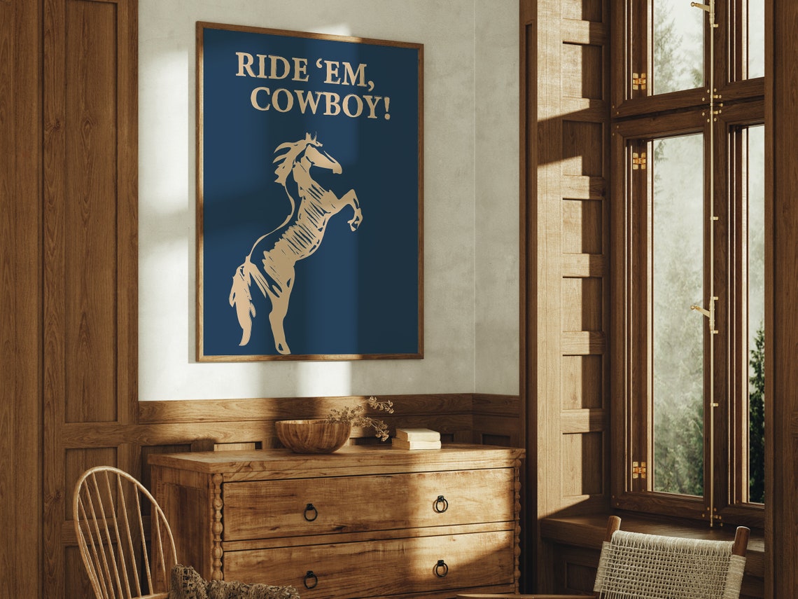 Western Style Art Print Boho Minimalist Prints Modern Art Bohominimalistdecor Cowboy Art File - Image 2