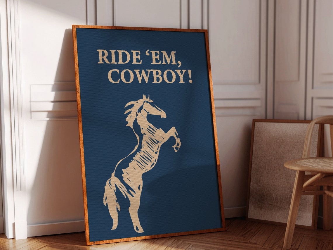 Western Style Art Print Boho Minimalist Prints Modern Art Bohominimalistdecor Cowboy Art File