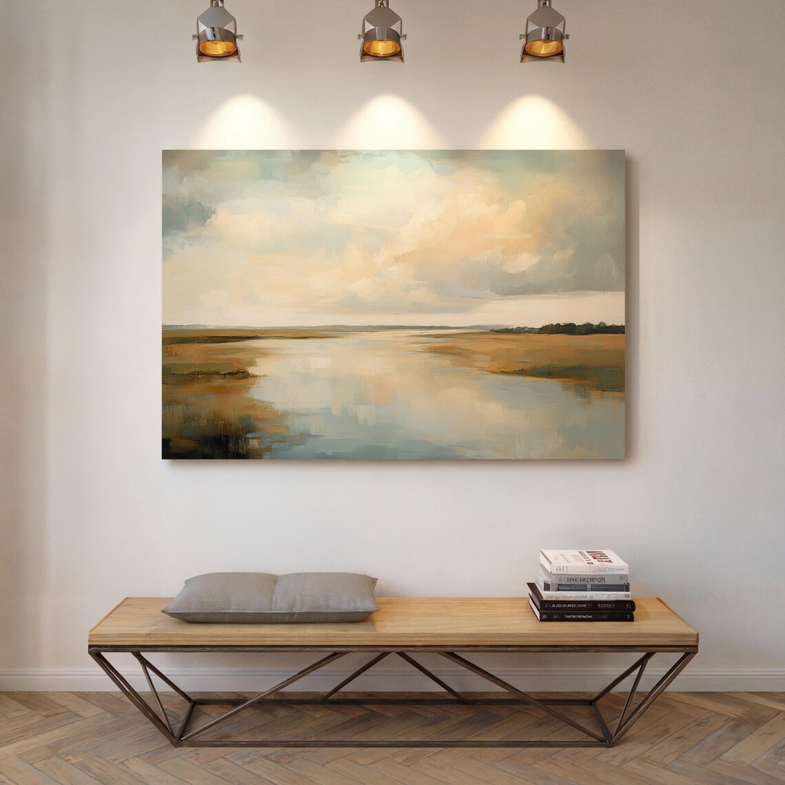 Marshland Landscape, Minimalist Coastal Wall Decor - Image 5