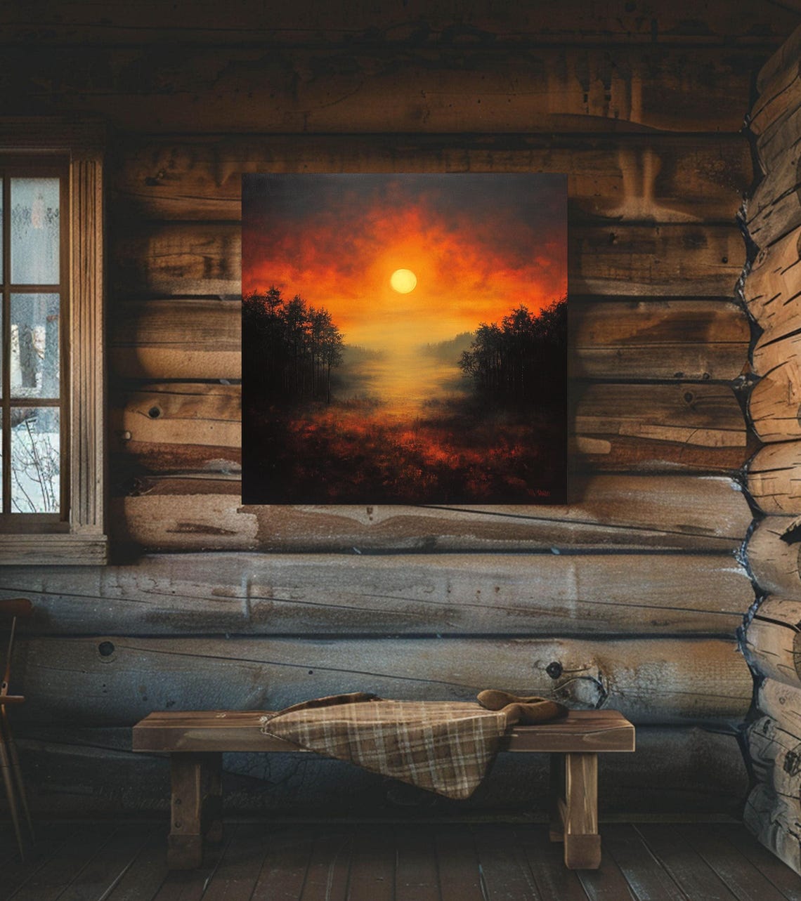 Stunning Sunset Wall Art Vibrant Home Decor Sunrise Sunset Artpainting - Image 4