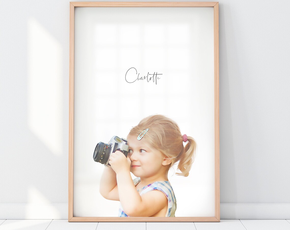 Personalized Peekaboo Child Portrait From Photo Art Print