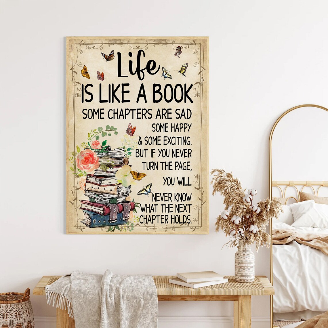 Life Is Like A Book Inspirational Chapters Quote Gift Poster - Image 2