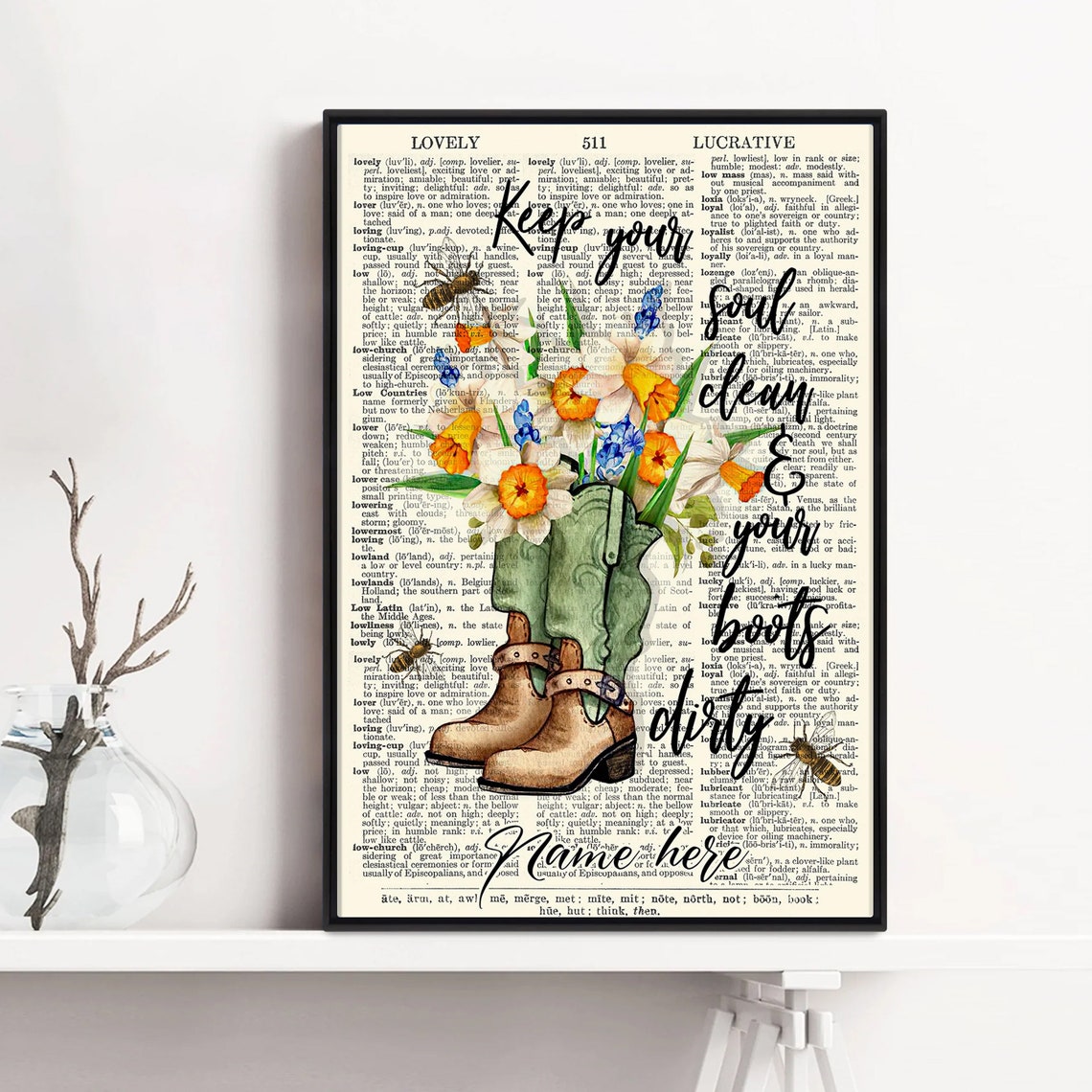 Keep Your Soul Clean and Your Boots Dirty Rustic Cowgirl Boot Print - Image 3