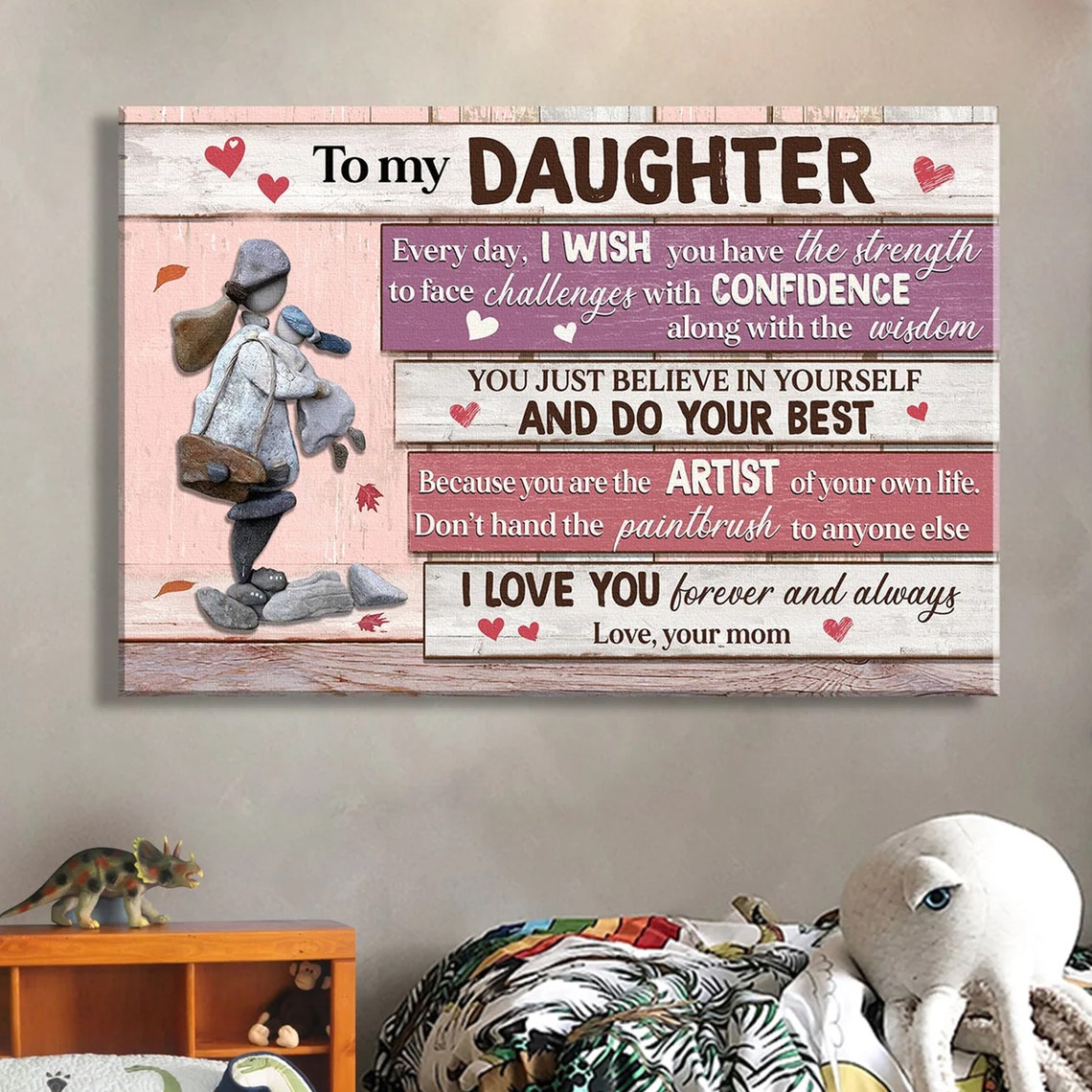 Mom To Daughter Youre The Artist Of Your Life Family Mothers Day Wall Art Gift From Mom Birthday Gift For Your Daughter - Image 3