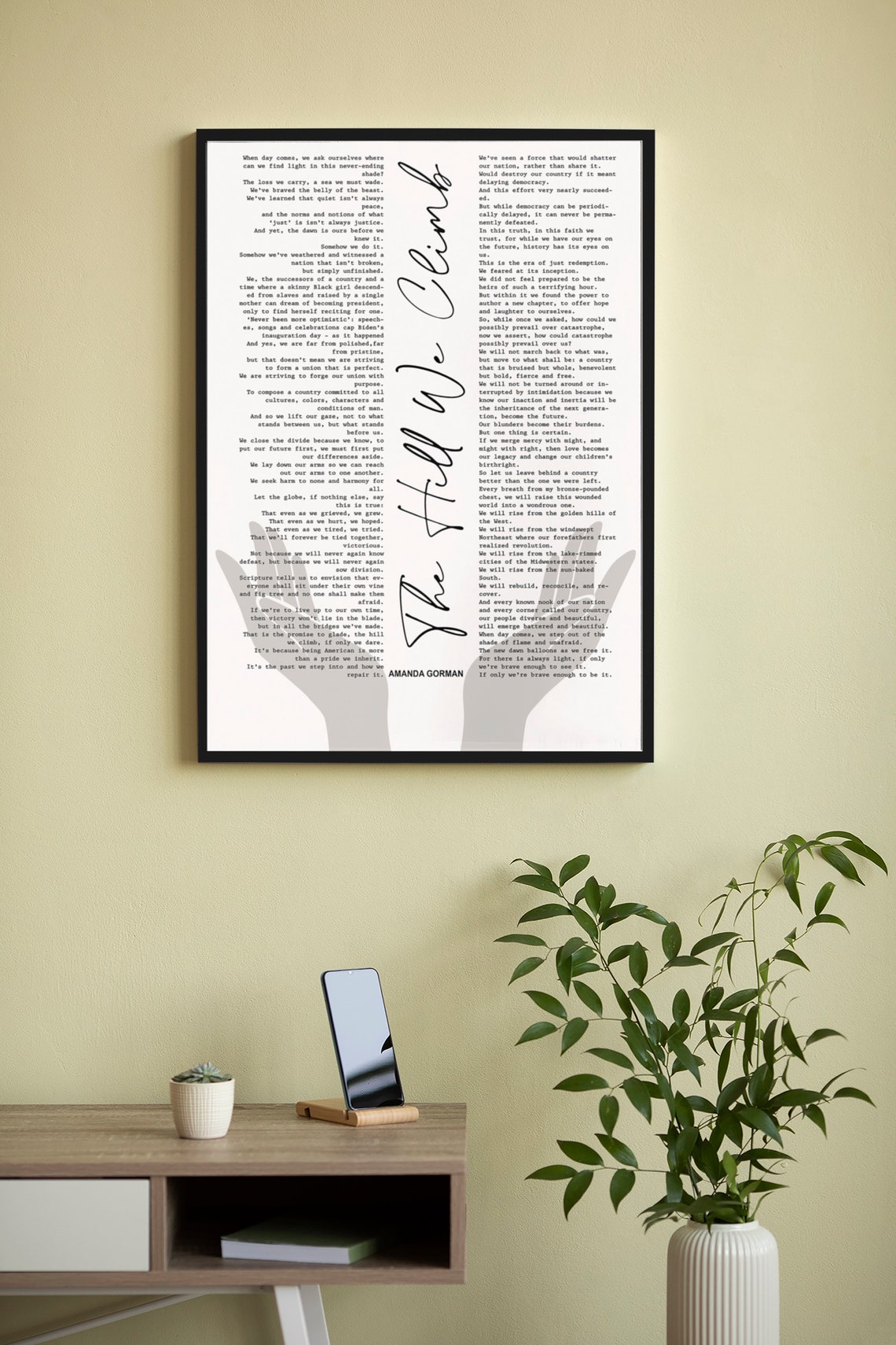 The Hill We Climb Amanda Gorman Inaugural Poem Typography Poster - Image 3