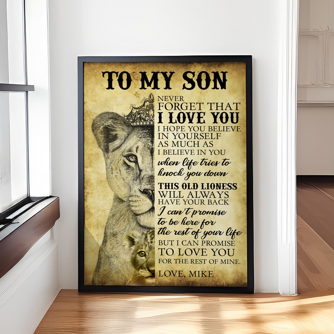 To My Son, Never Forget That I Love You Poster
