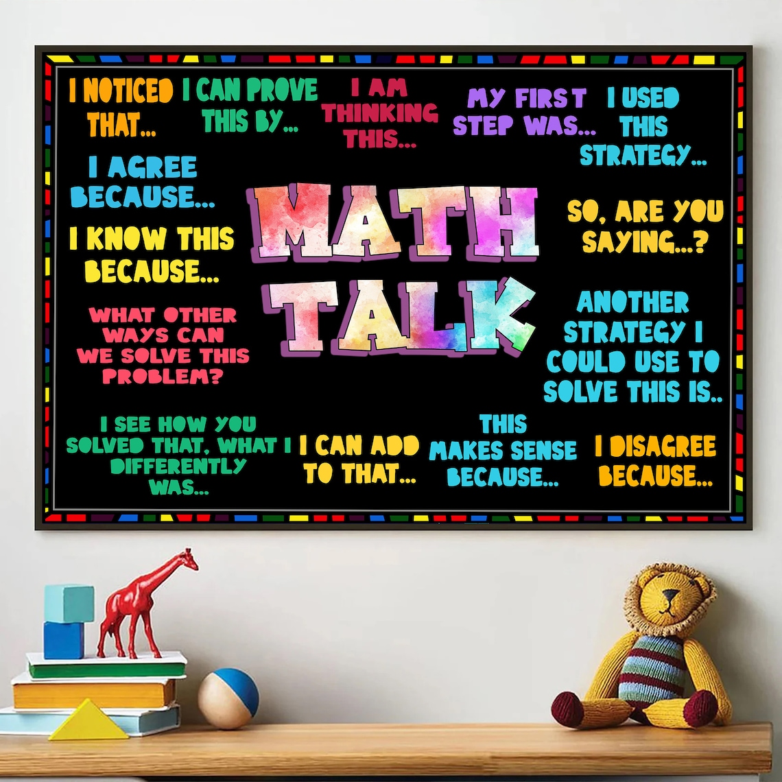 Math Talk Math Teacher Classroom Poster, Back To School - Image 3