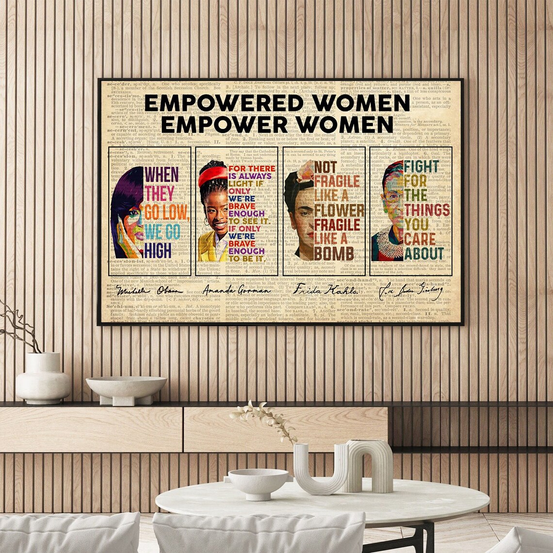 Empowered Women Empower Women Feminist Icons Quotes Tribute Poster - Image 4