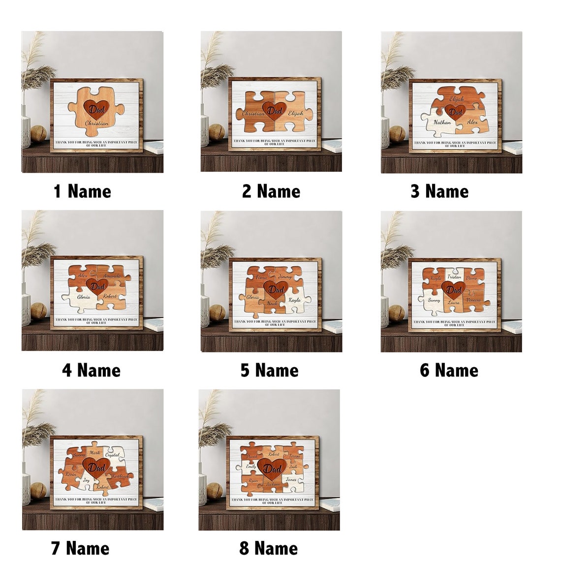 Custom Puzzle Prints With Name Personalized Fathers Day Gifts For Dad From Son Daughter Loving Birthday Gifts For Dad - Image 3