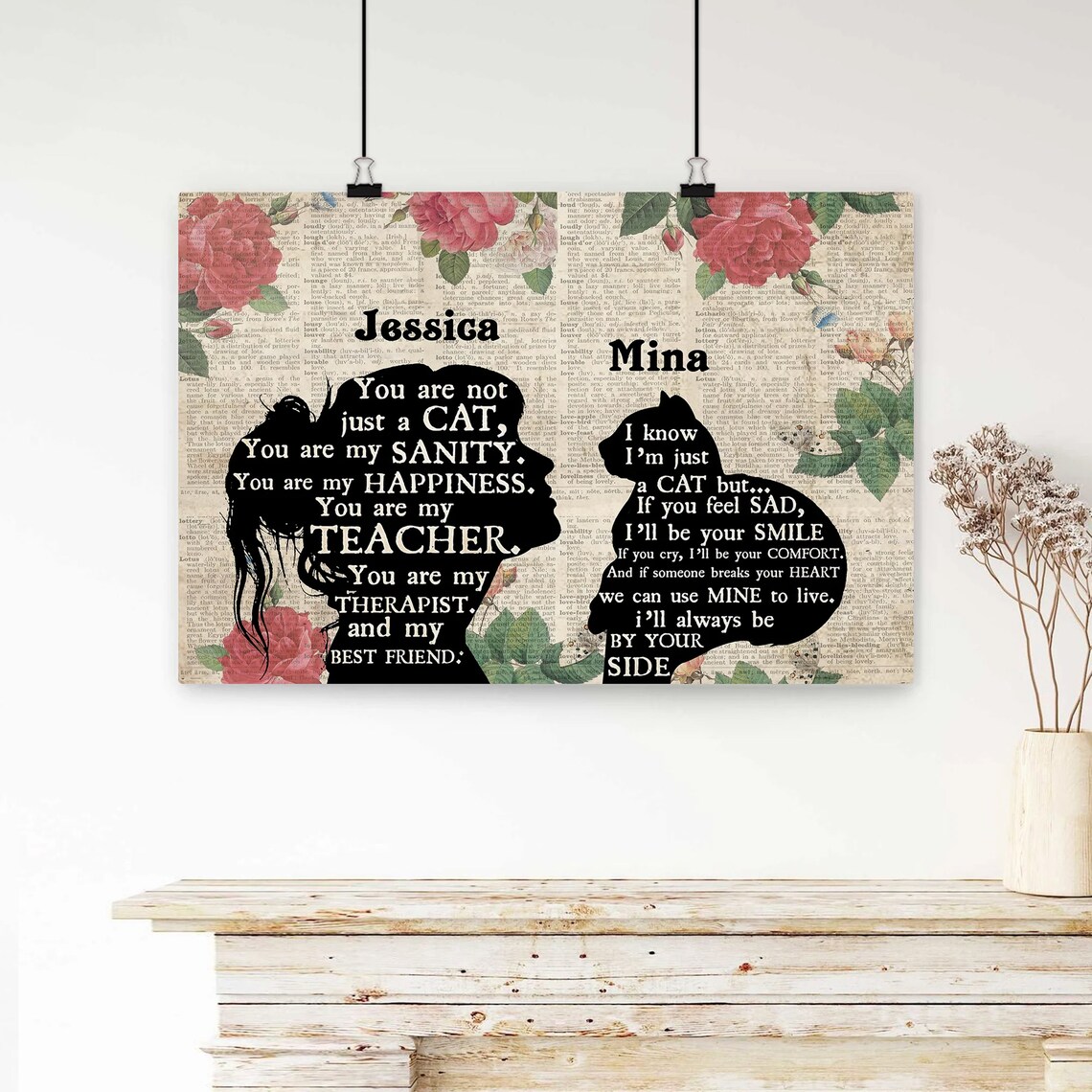 You Are Not Just A Cat Mom and Kitty Tribute Sweet Gift Poster - Image 4