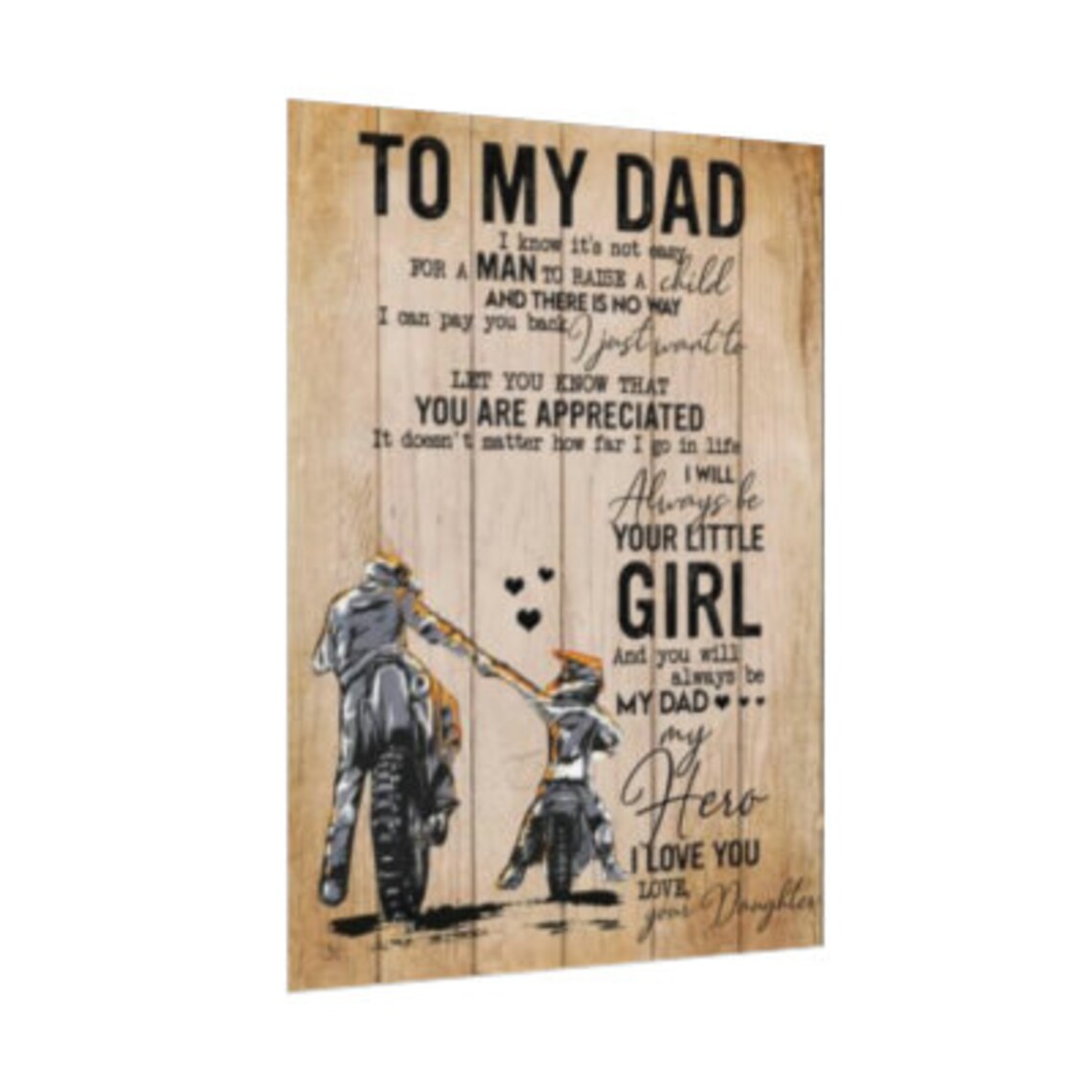 To My Dad Motocross Dad and Son Bikers Heartfelt Gift Poster - Image 2