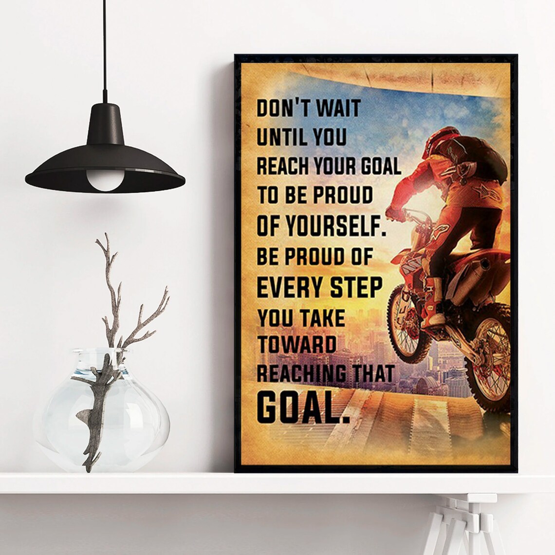Motocross Reaching Goal Poster, Gift For Him - Image 4