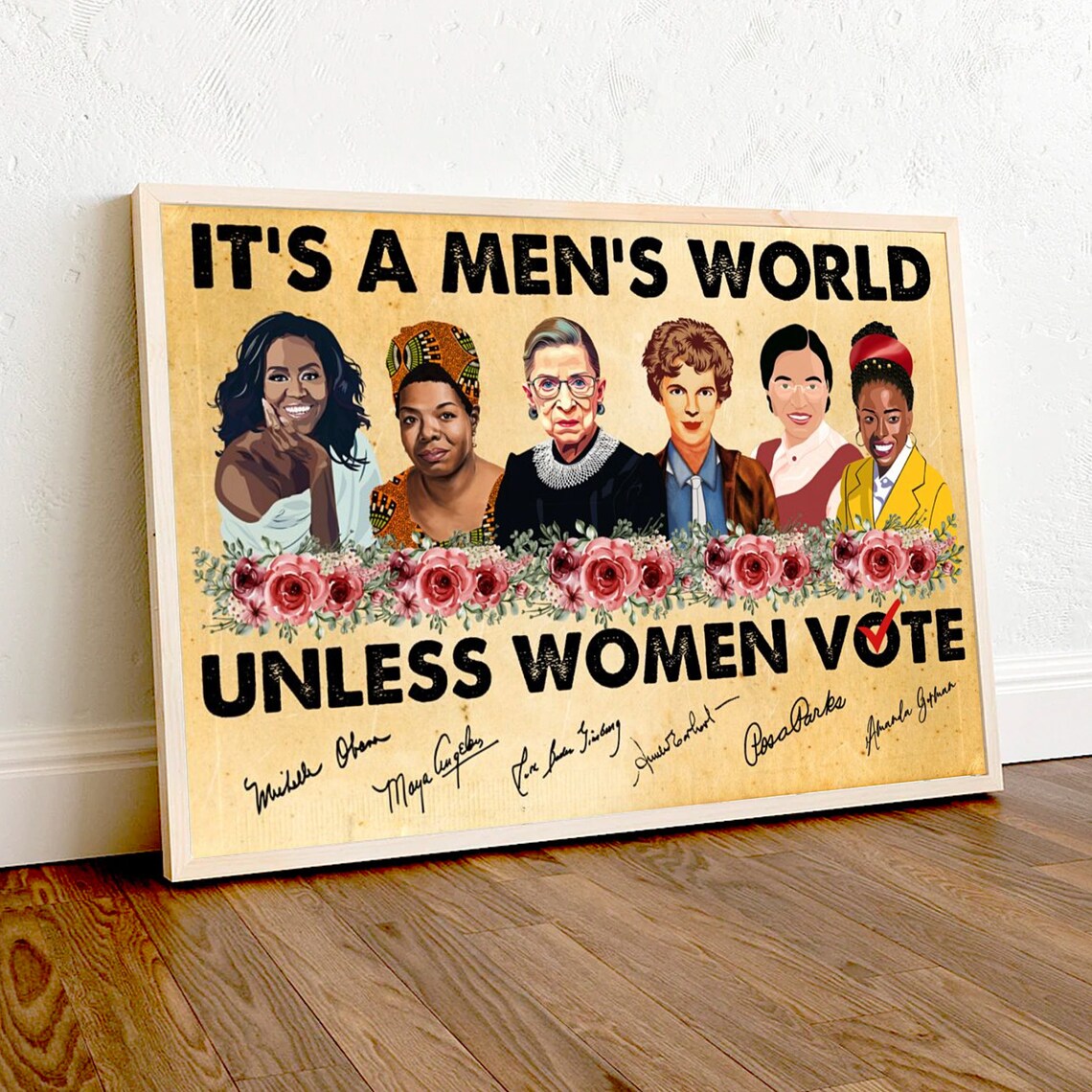 It's a Men's World Unless Women Vote Heroines Portrait Poster - Image 4