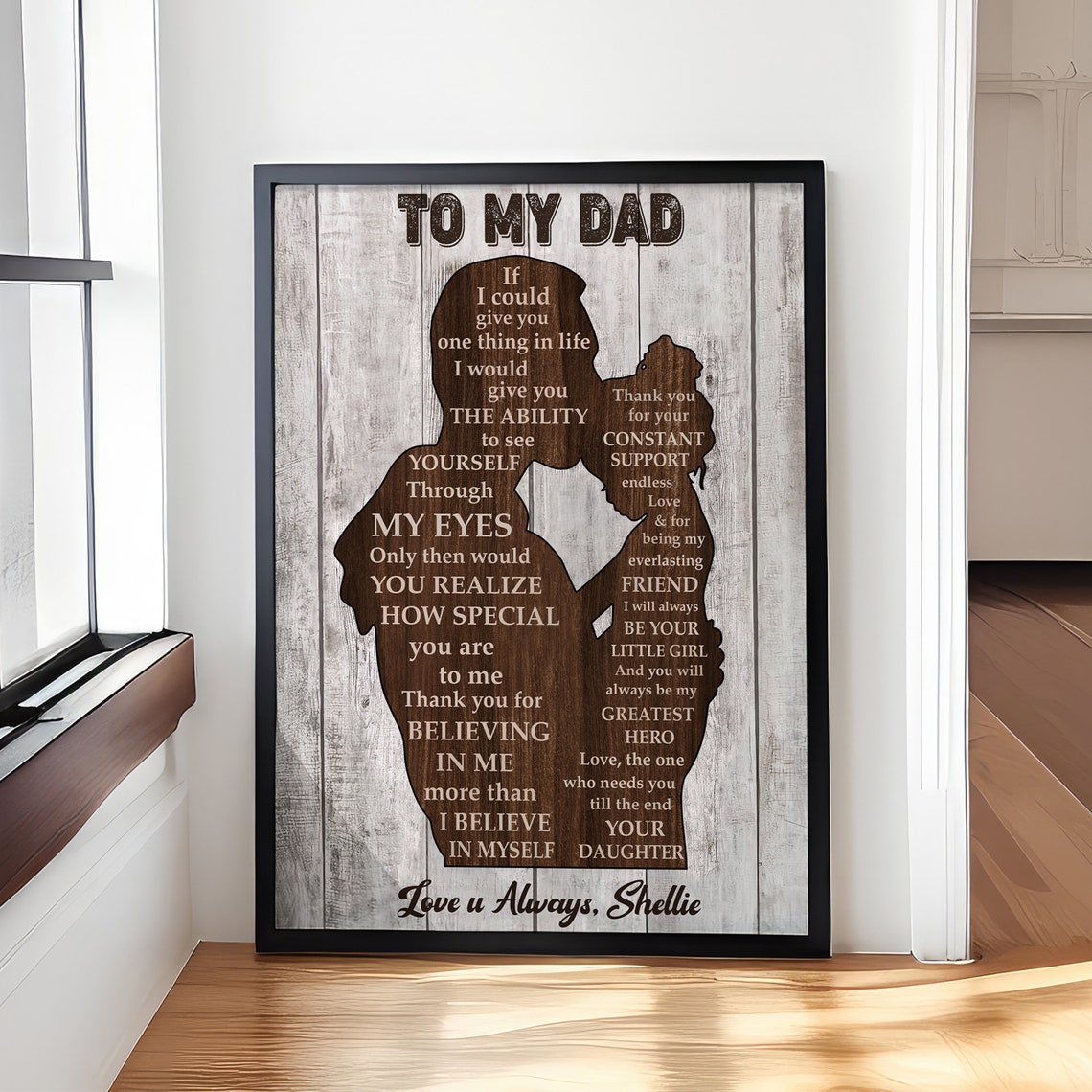 Personalized To My Dad You Will Always Be My Greatest Hero Love Poster Gift For Dad From Daughter - Image 3