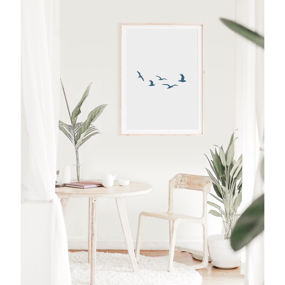 Seagull Print, Minimalist Beach House Decor - Image 3