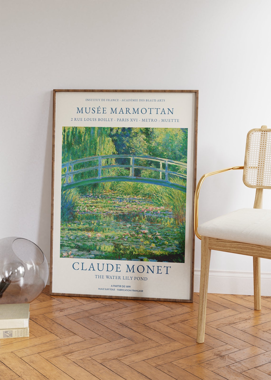 Claude Monet Water Lily Pond Bridge Exhibition Poster Wall Art Print - Image 4