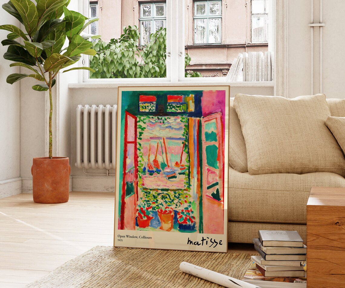 Henri Matisse Open Window Collioure 1905 Fauvist Sailboats Art Print - Image 3