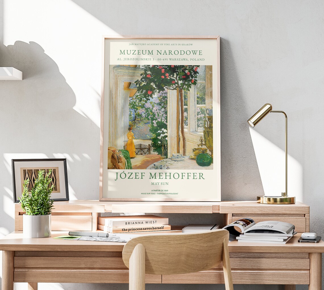 Jozef Mehoffer May Sun 1901 Veranda Roses Muzeum Narodowe Art Print - Image 4