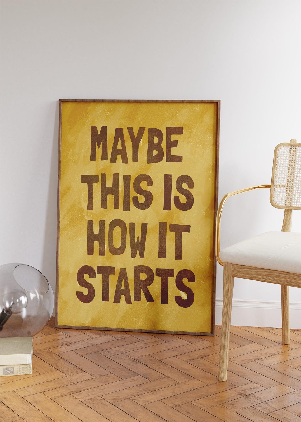 Maybe This Is How It Starts Print Office Apartment Decor Aesthetic Motivational Quotes Cute Living Room Wall Art Minimalistic Prints - Image 4