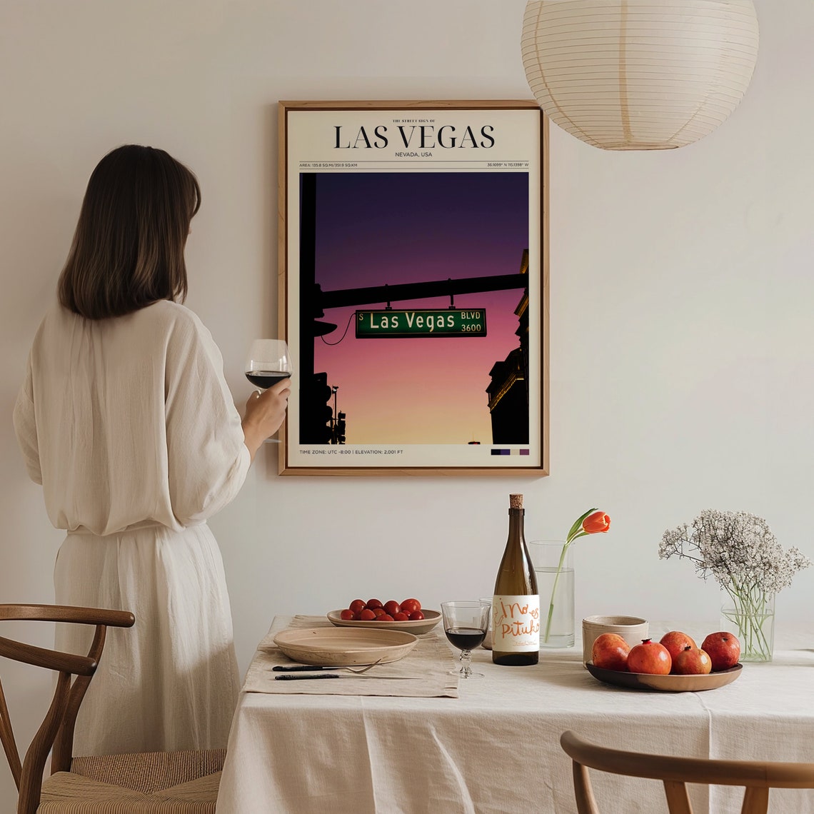 Travel Poster Las Vegas Strip Poster Las Vegas Sunset Print Las Vegas Wall Art For Living Room Large Modern Office Cities Wall Art - Image 3