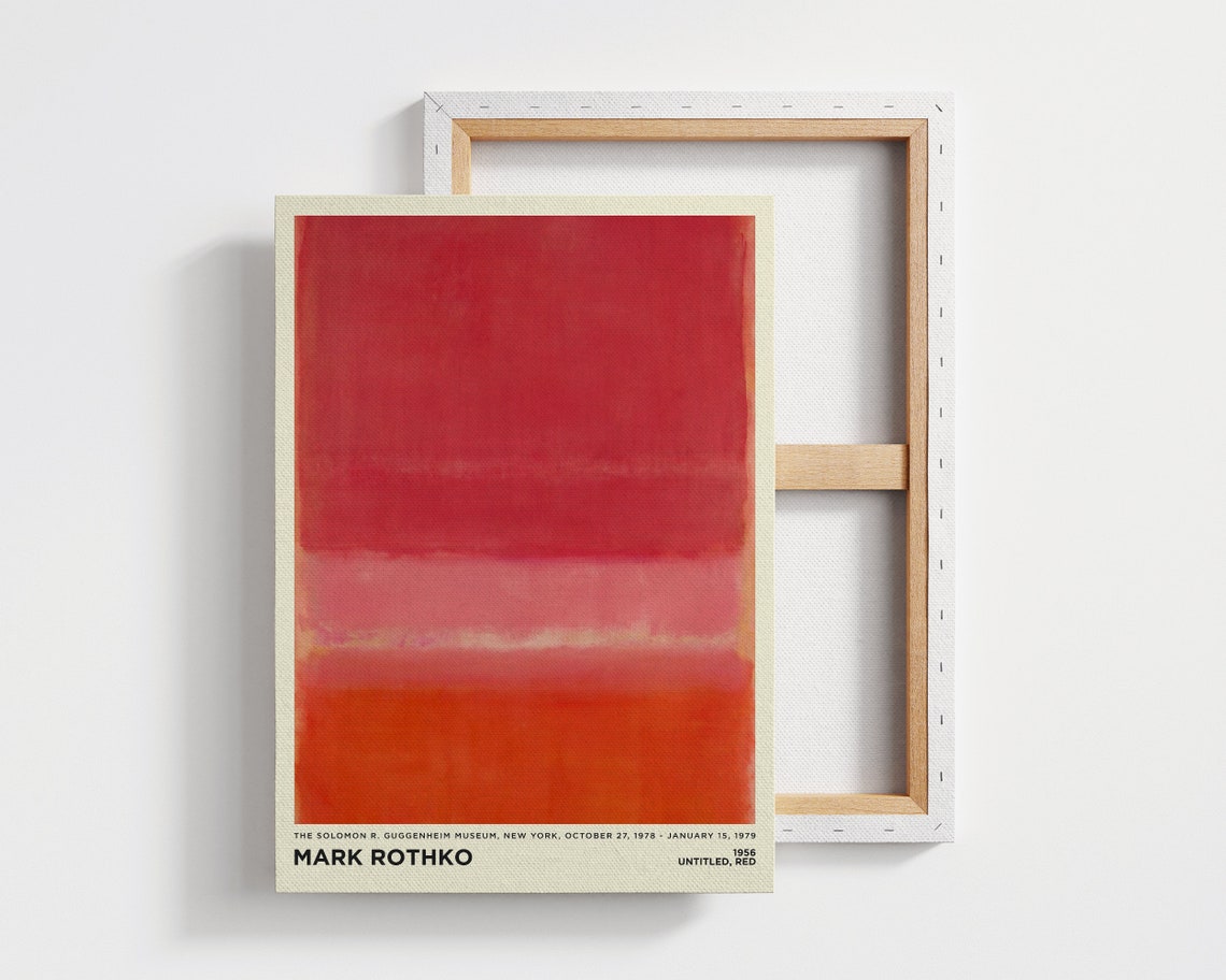 Mark Rothko Untitled Red 1956 Abstract Exhibition Poster Wall Decor
