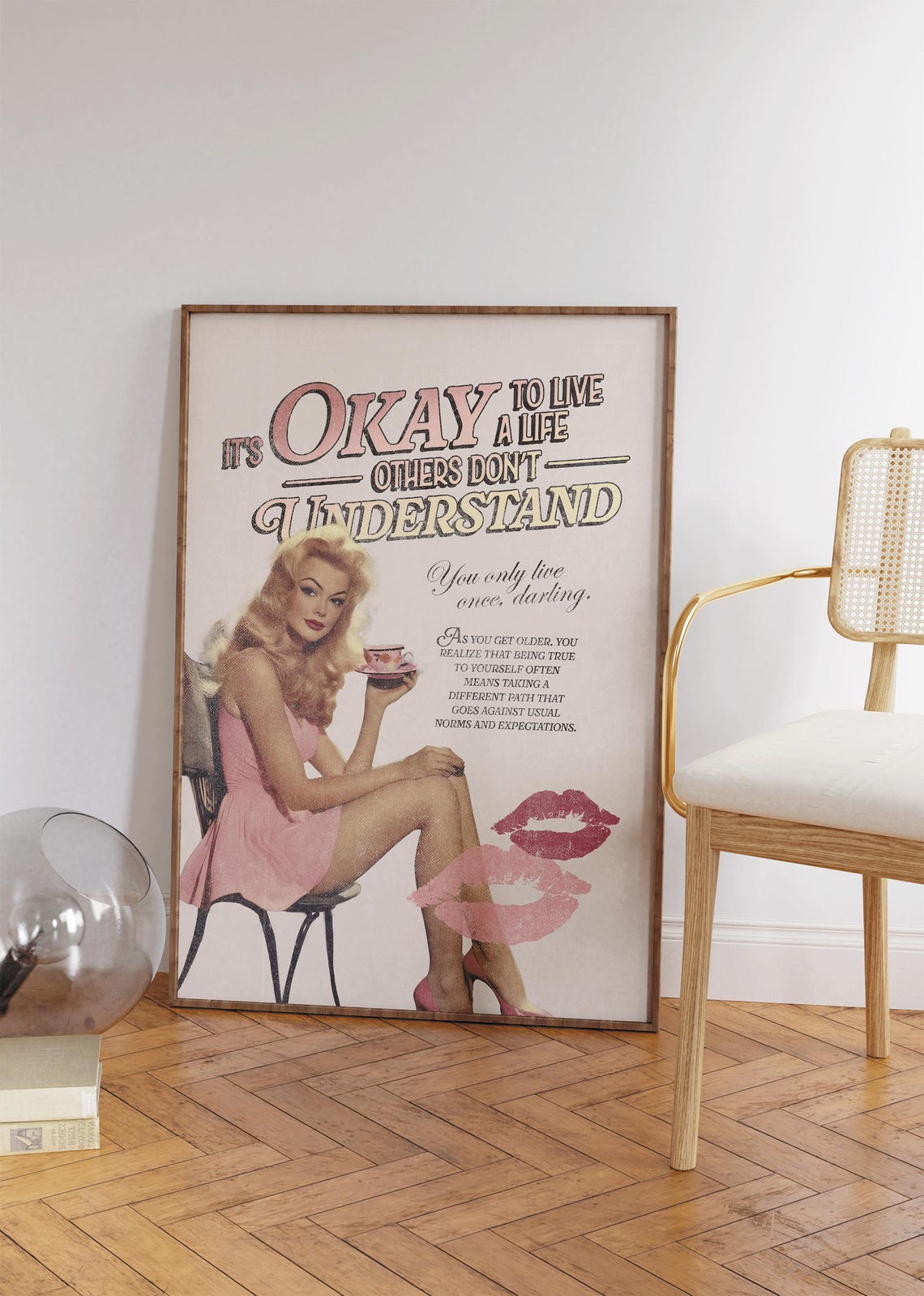 It's Okay To Live A Life Others Don't Understand Retro Pin-Up Print - Image 2