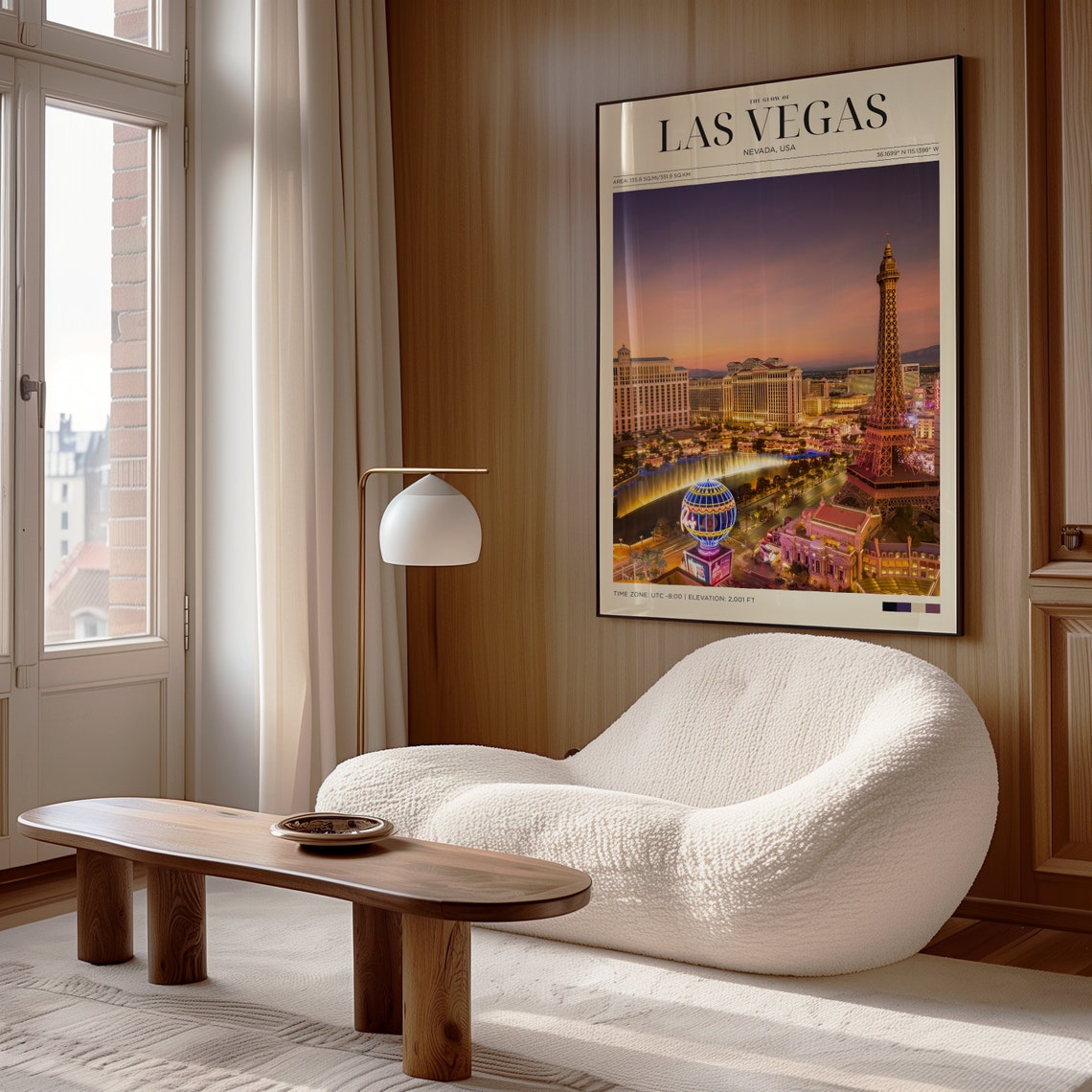 Las Vegas Nevada Strip Sunset Glow Travel Poster Neon City Wall Art - Image 4