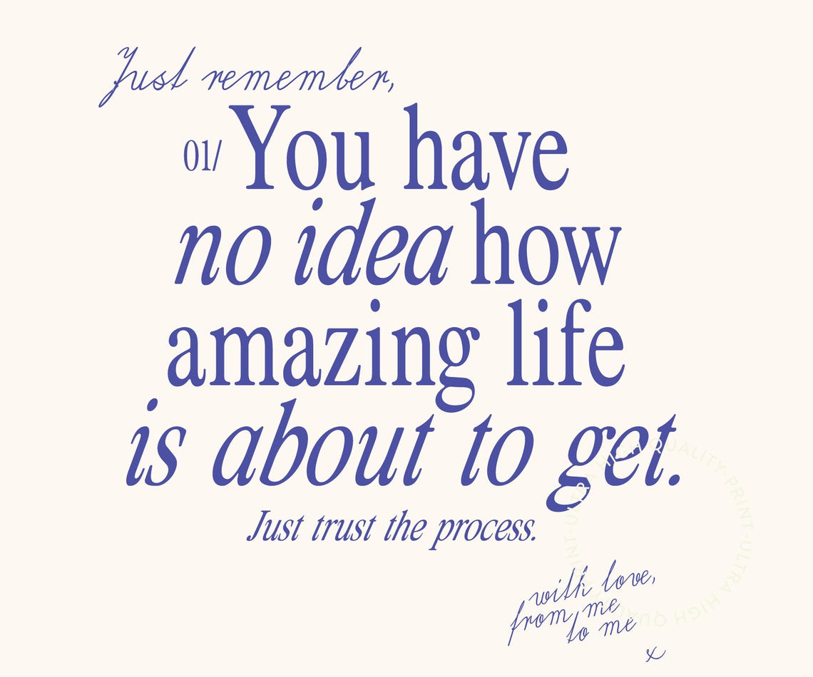 You Have No Idea How Amazing Life Is About To Get Blue Quote Poster - Image 5