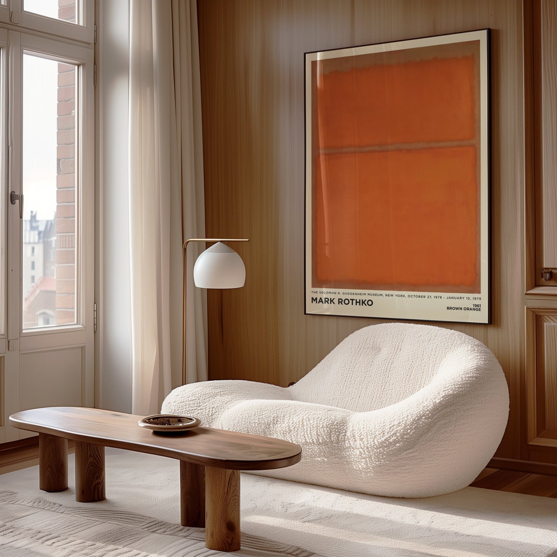 Mark Rothko Brown Orange 1961 Warm Color Field Abstract Art Poster - Image 4
